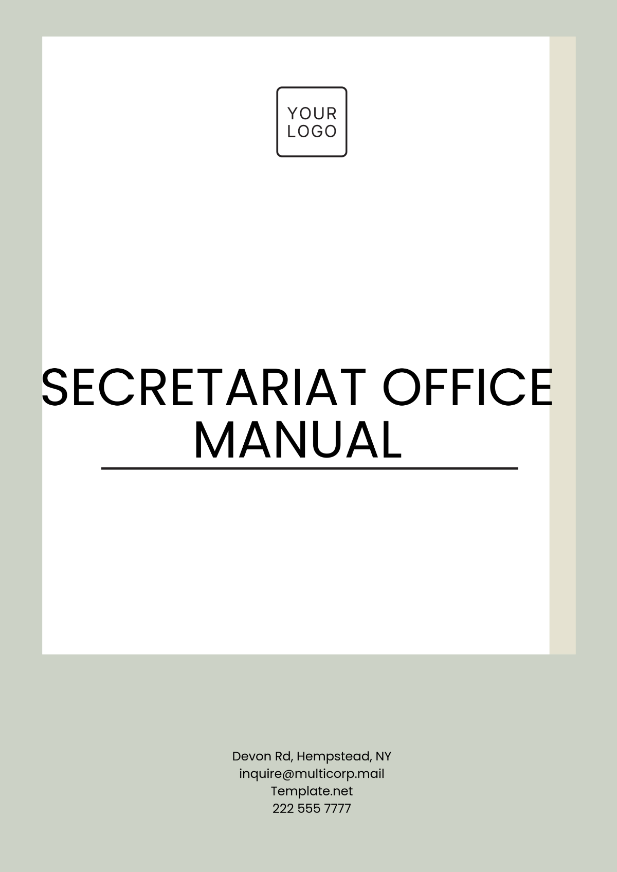 Secretariat Office Manual Template - Edit Online & Download