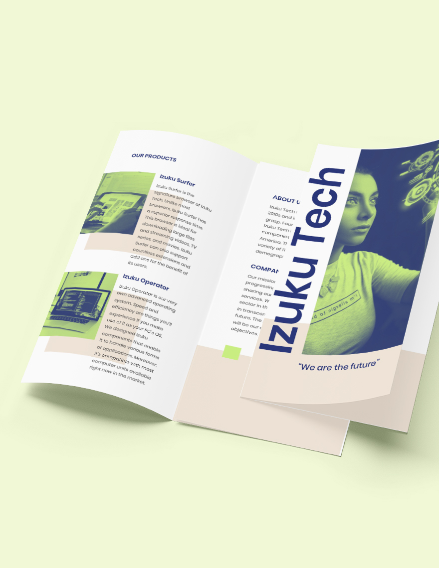 Trifold IT Business Brochure Format