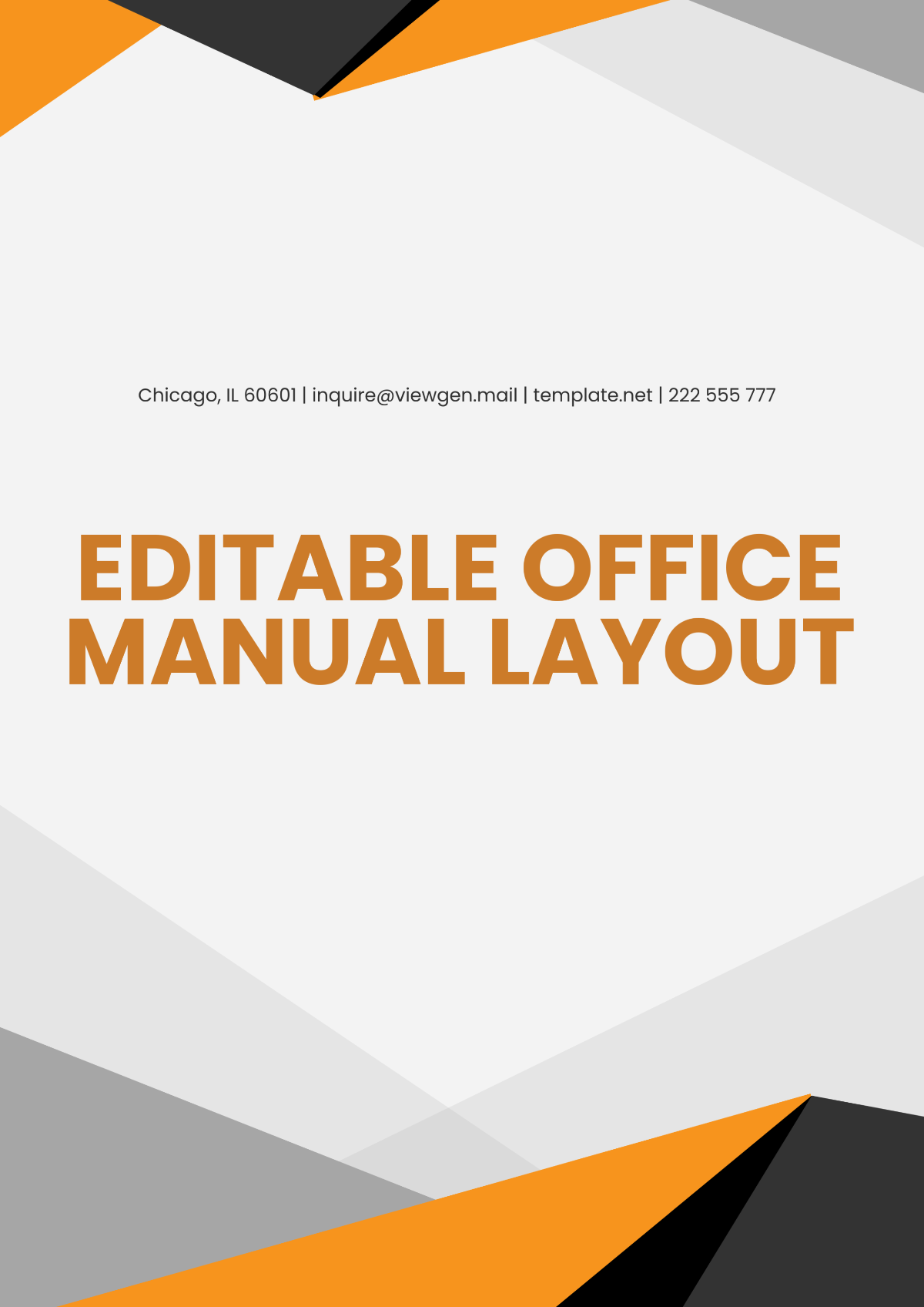 Editable Office Manual Layout Template - Edit Online & Download