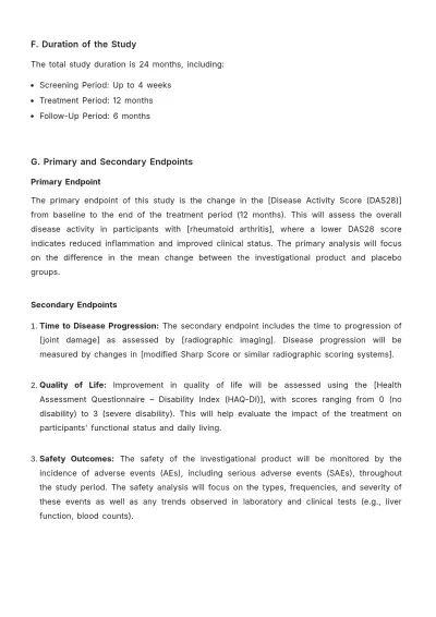 Free Pharmaceutical Clinical Trial Protocol Template to Edit Online