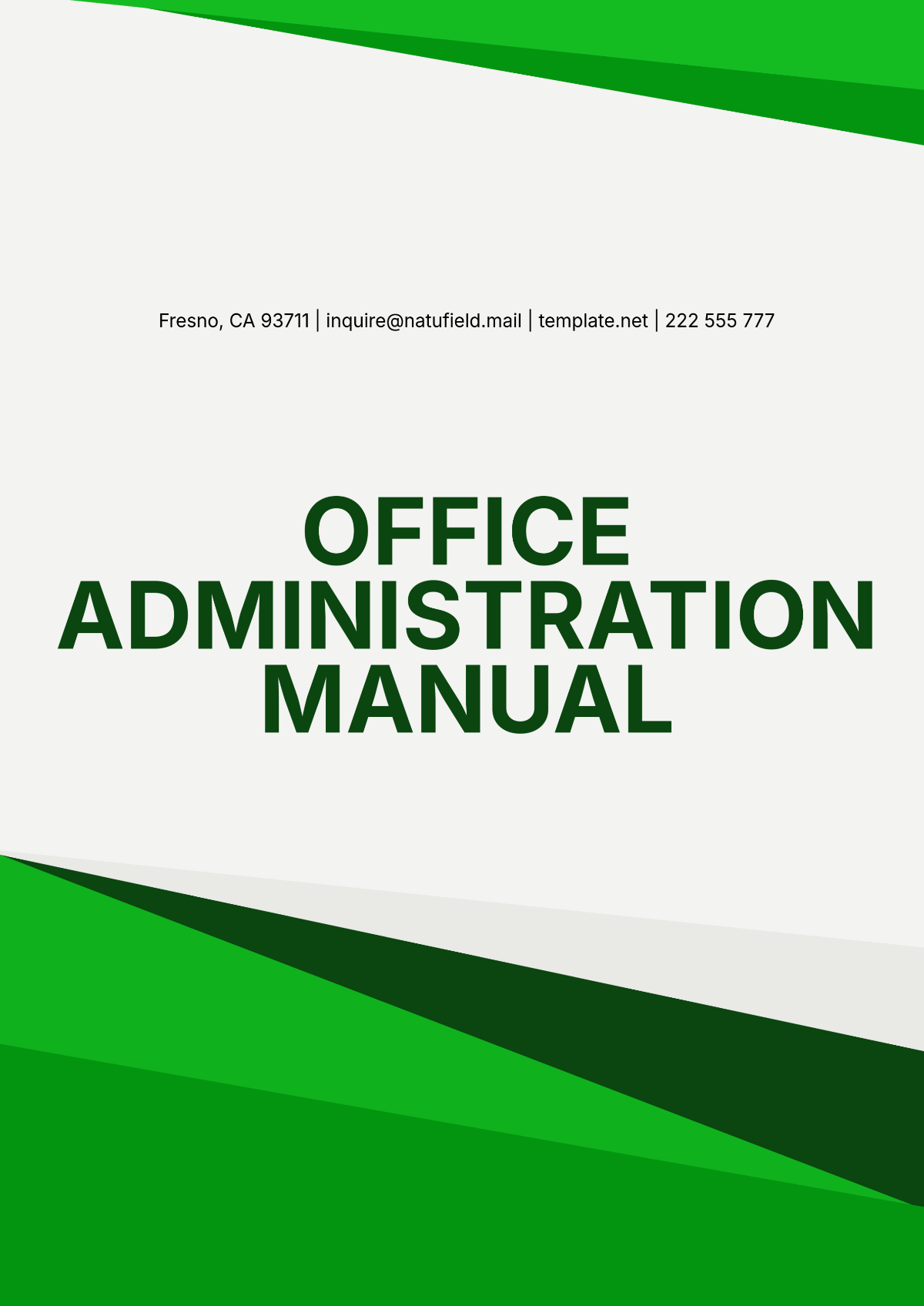 Office Administration Manual Template - Edit Online & Download