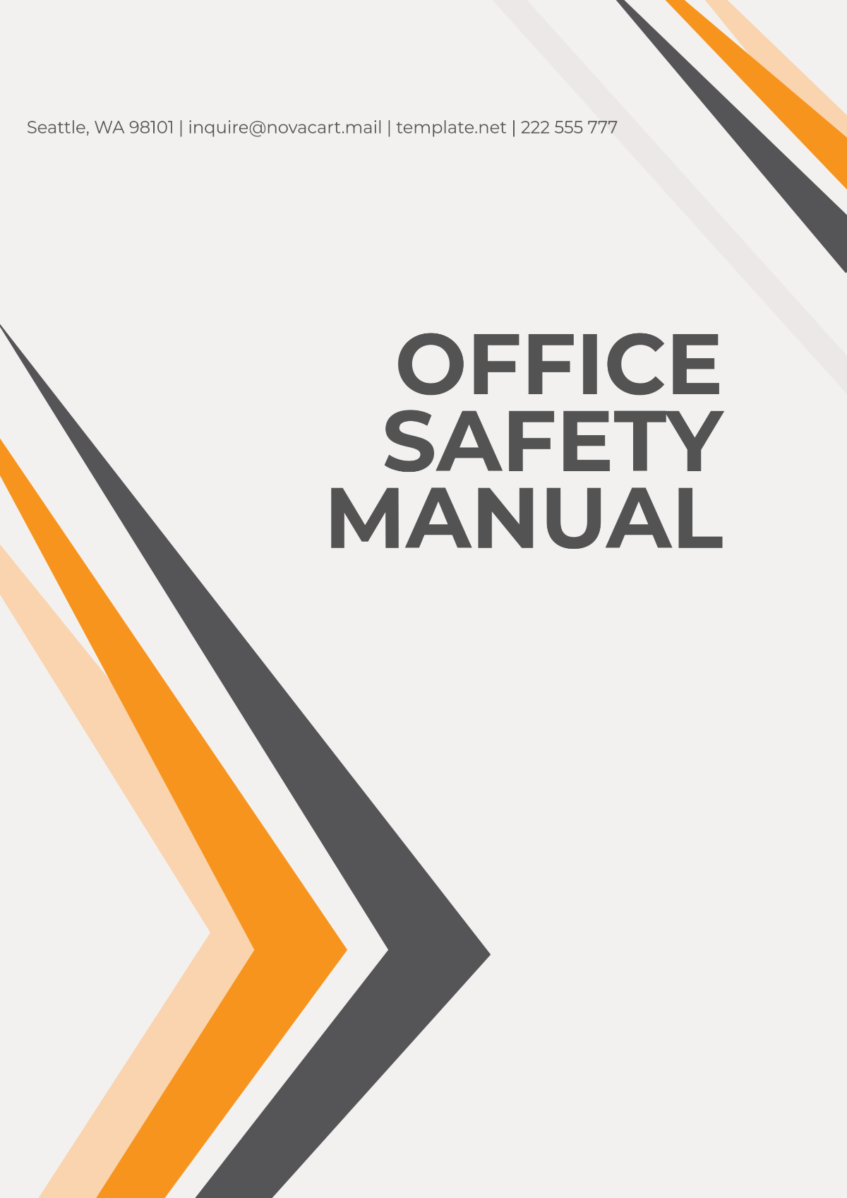 Office Safety Manual Template - Edit Online & Download