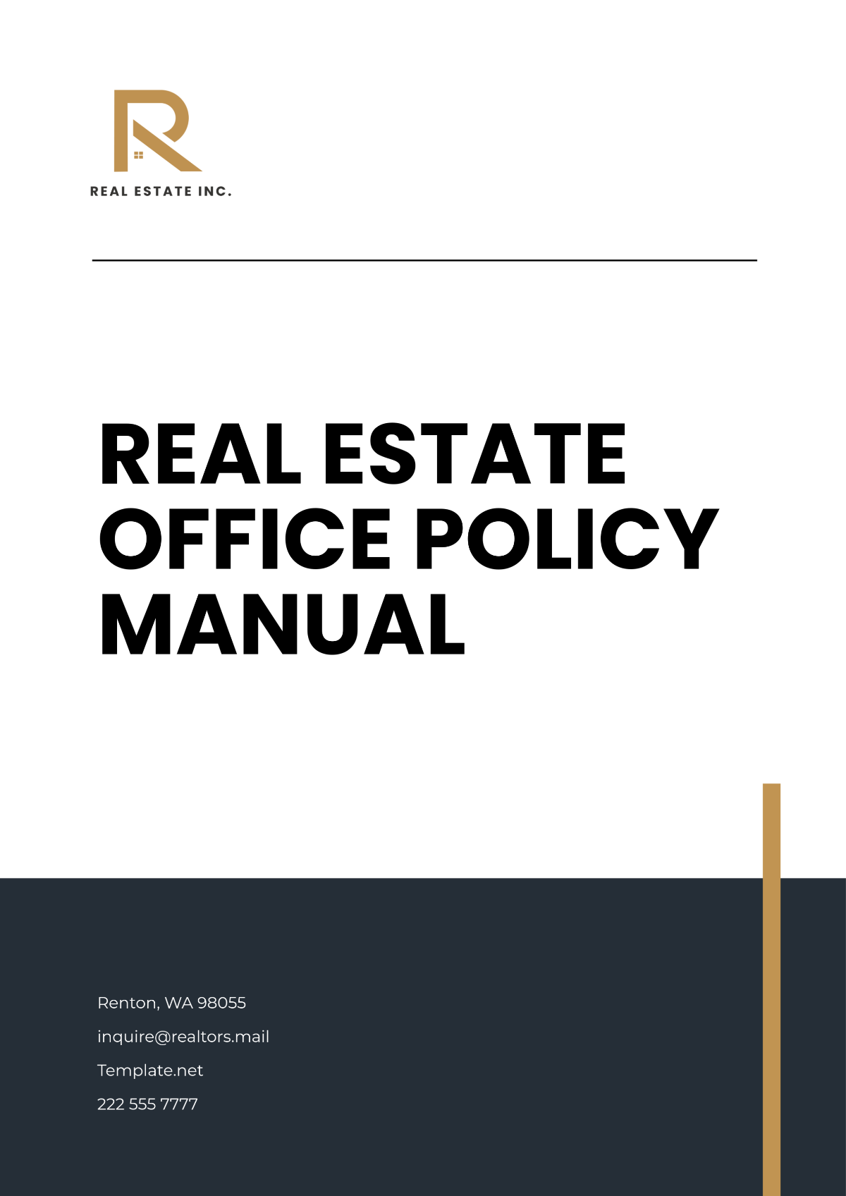 Real Estate Office Policy Manual Template - Edit Online & Download