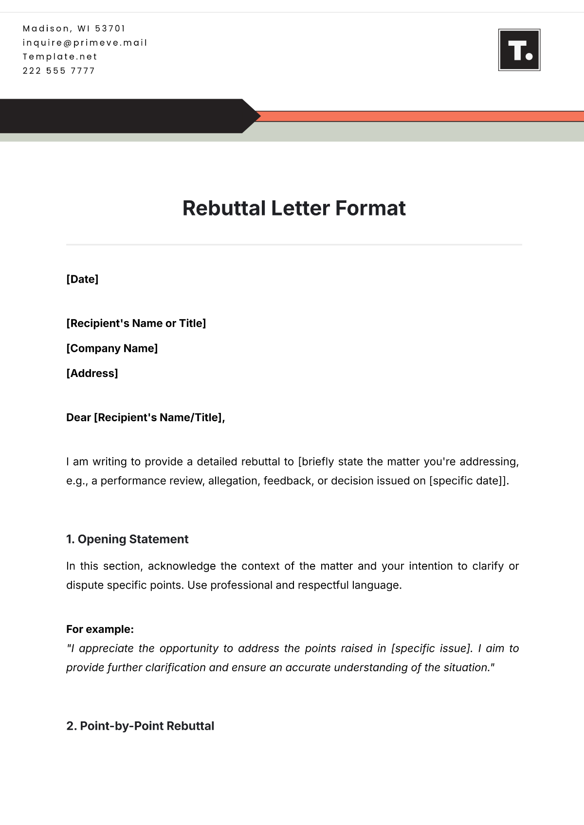 FREE Rebuttal Letter Templates - Edit Online & Download