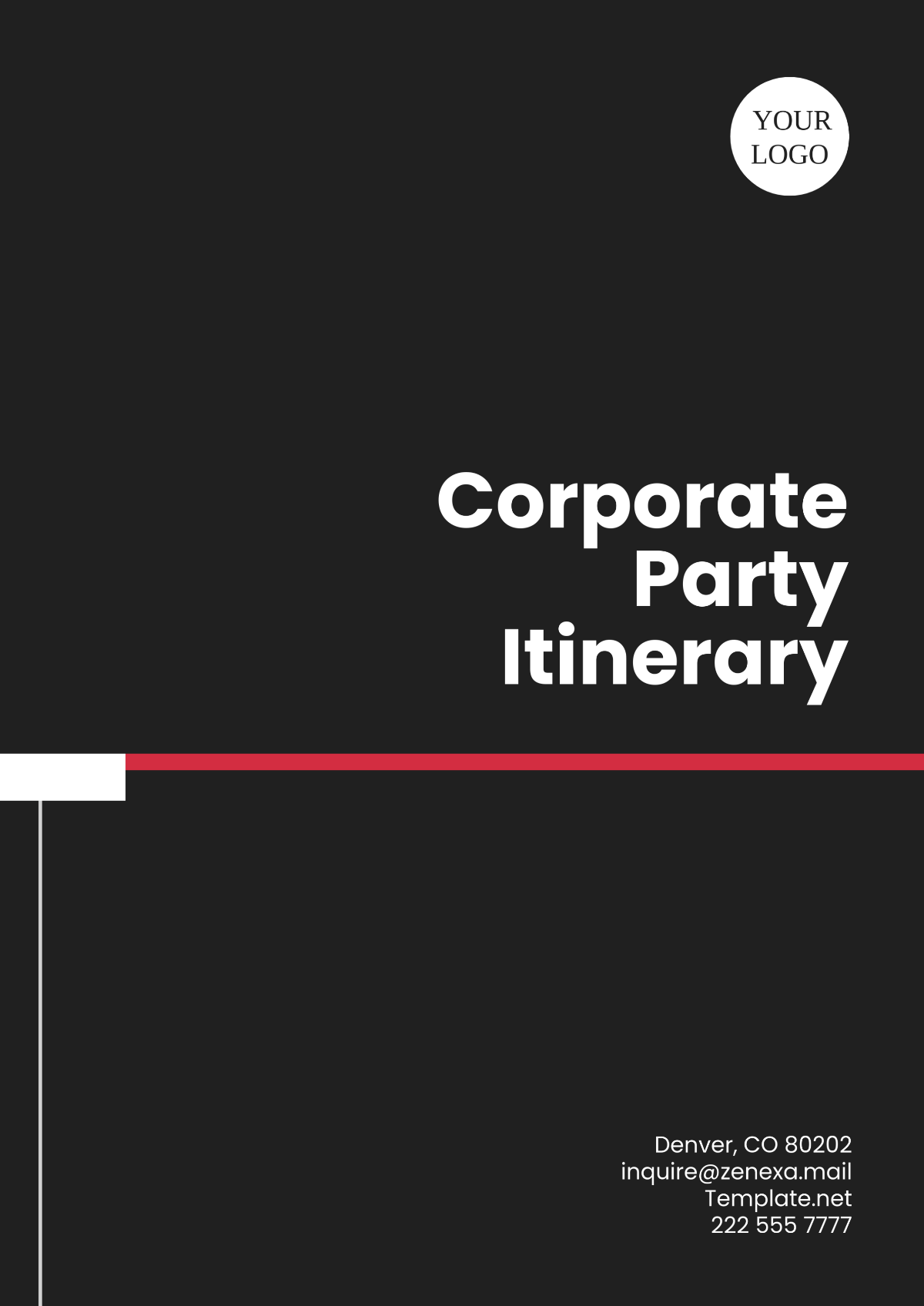 Corporate Party Itinerary Template - Edit Online & Download