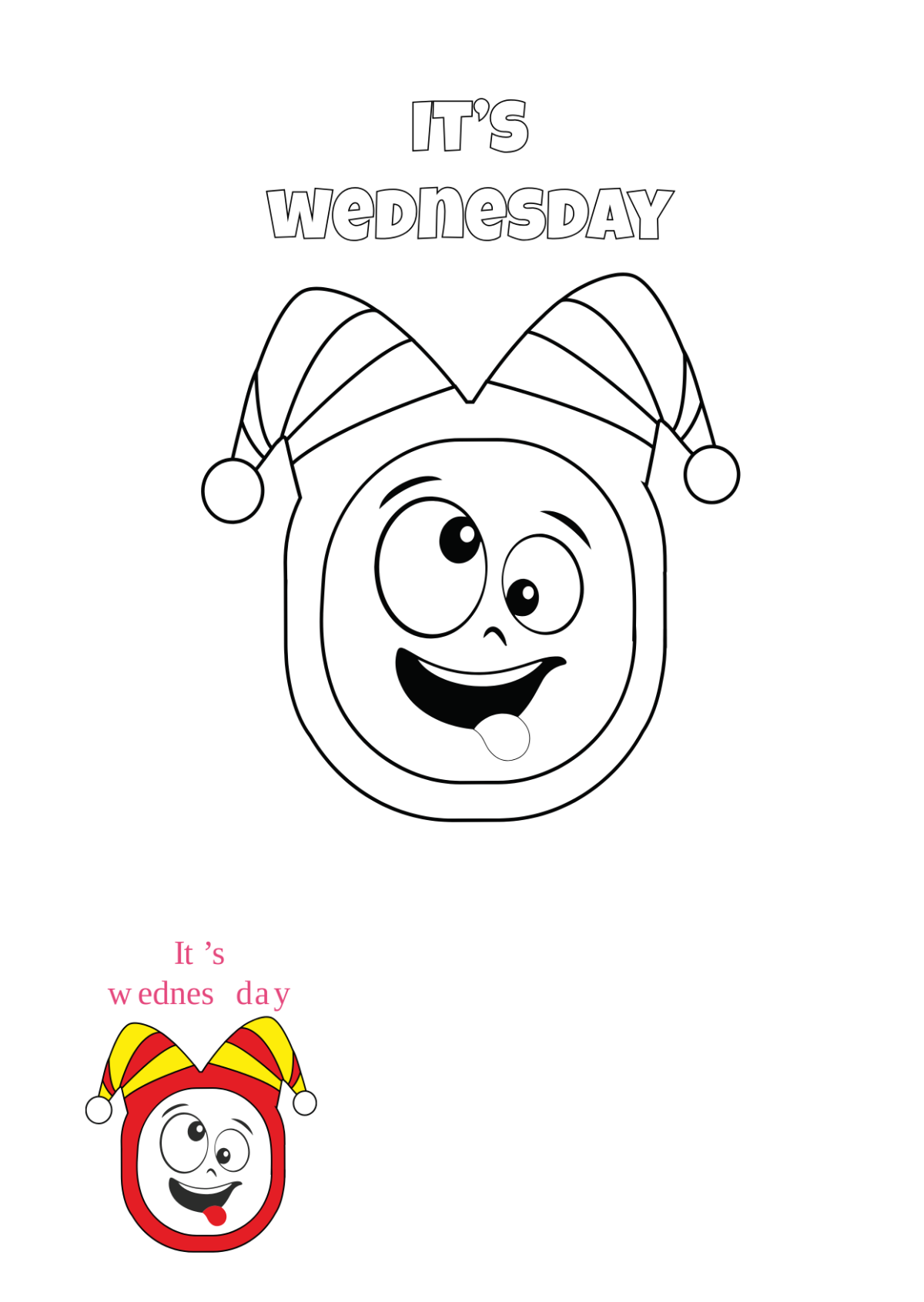 Wacky Wednesday Coloring Page