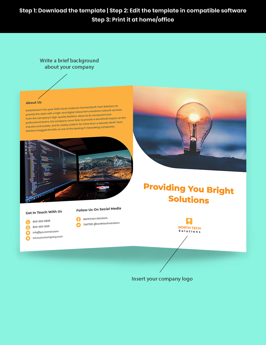 Bi-Fold Networking Brochure Template