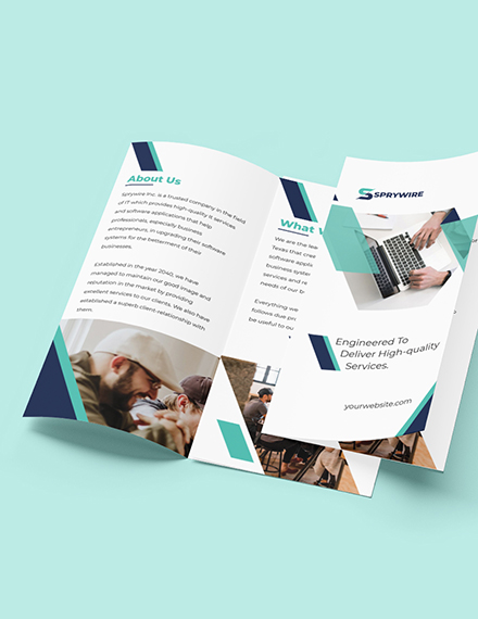 Trifold IT Corporate Brochure Printable