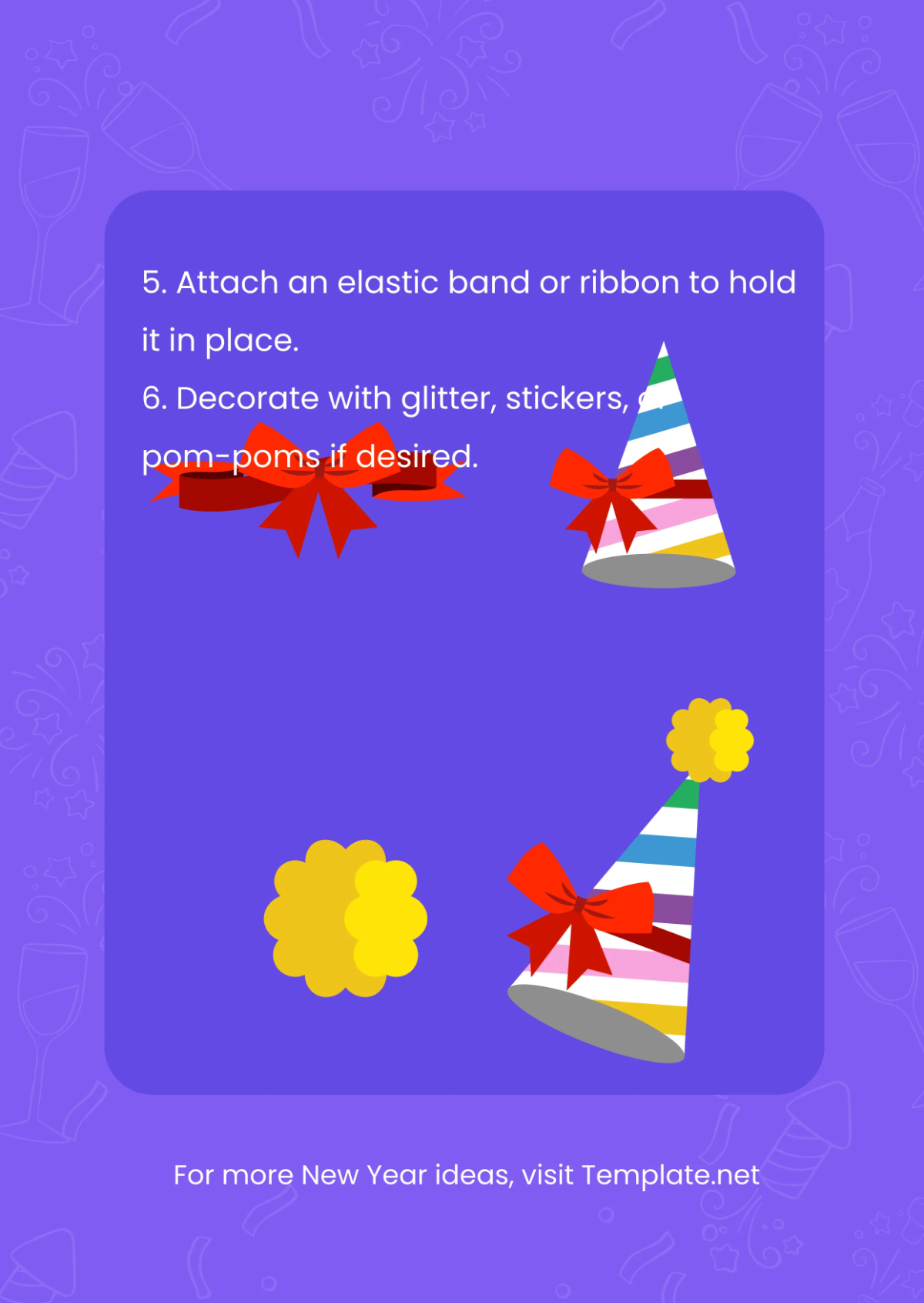 Free New Year Party Hat Template to Edit Online