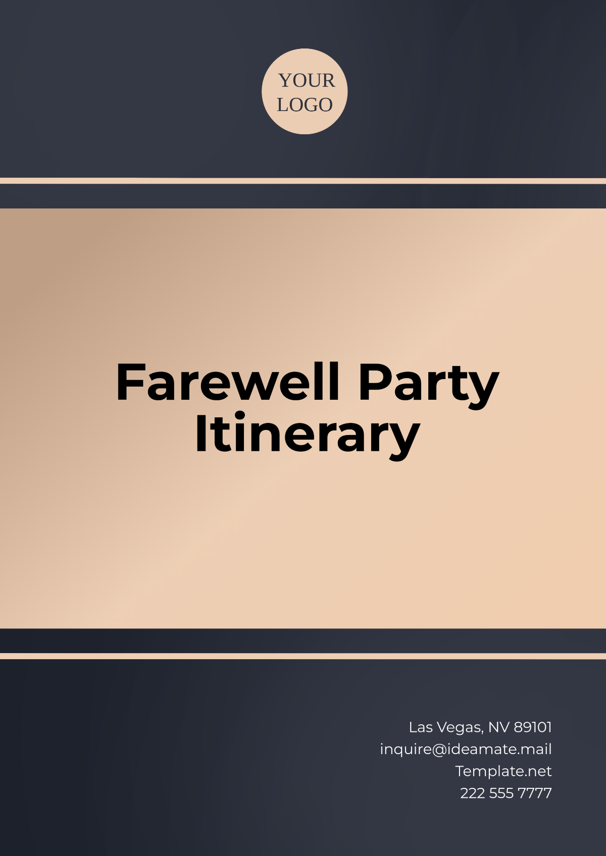 Farewell Party Itinerary Template - Edit Online & Download