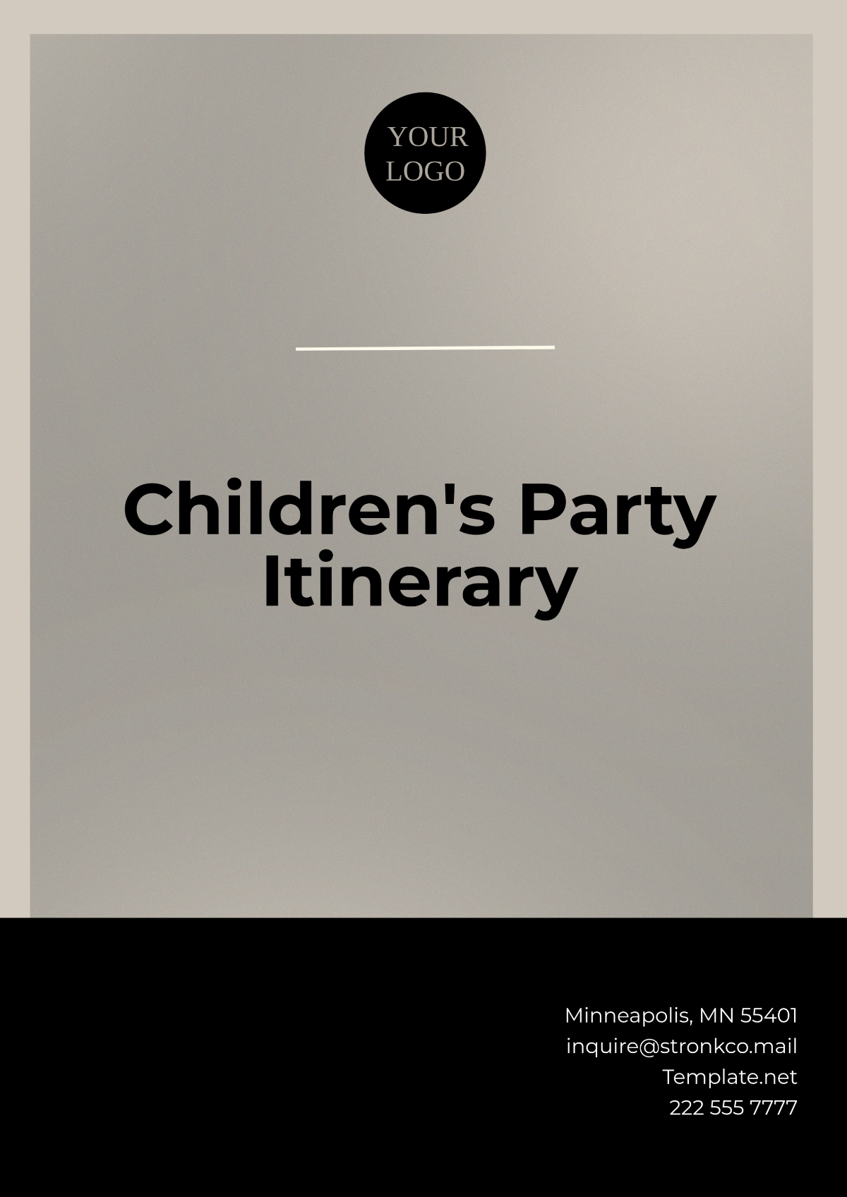 Children's Party Itinerary Template - Edit Online & Download