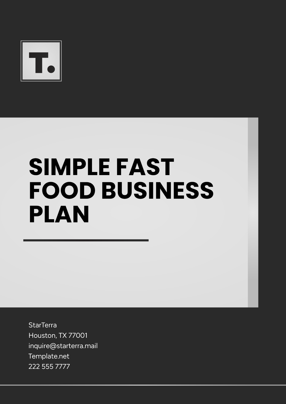 Simple Fast Food Business Plan Template - Edit Online & Download