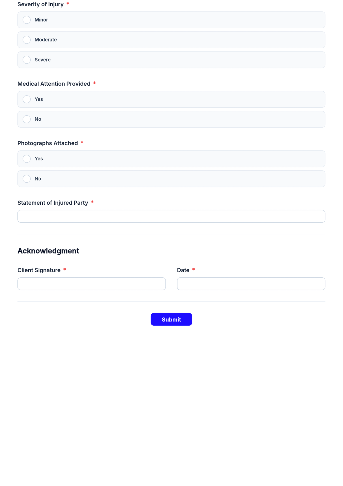 Free Public Place Accident Report Form Template & AI Maker