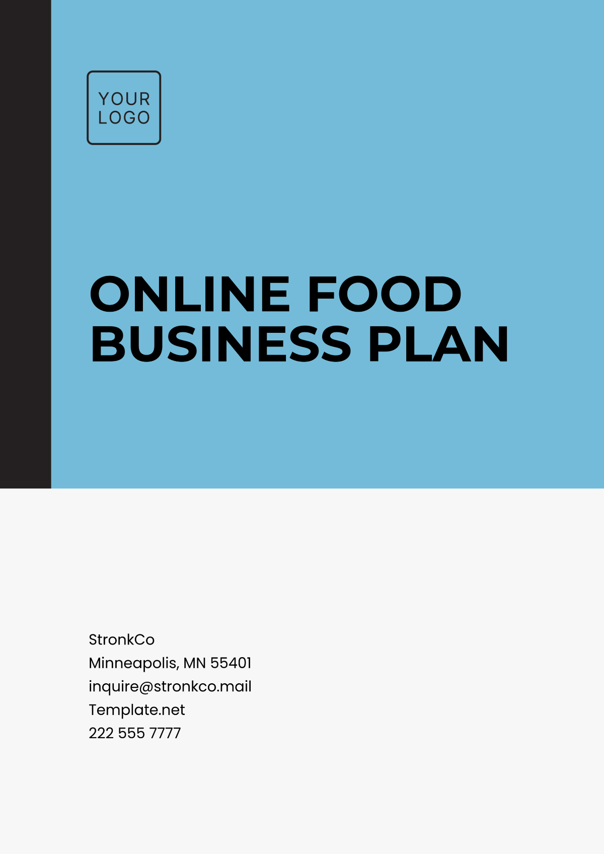 Online Food Business Plan Template - Edit Online & Download