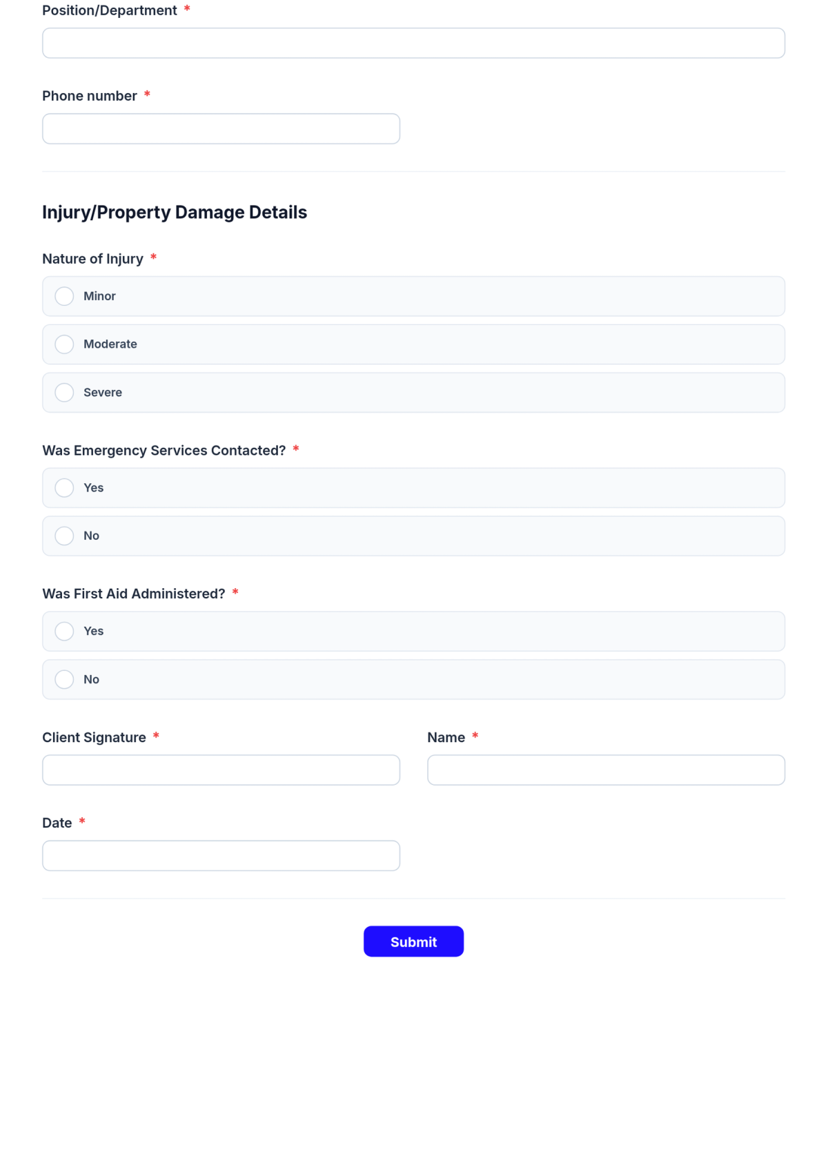 Free Office Accident Report Form Template & AI Maker