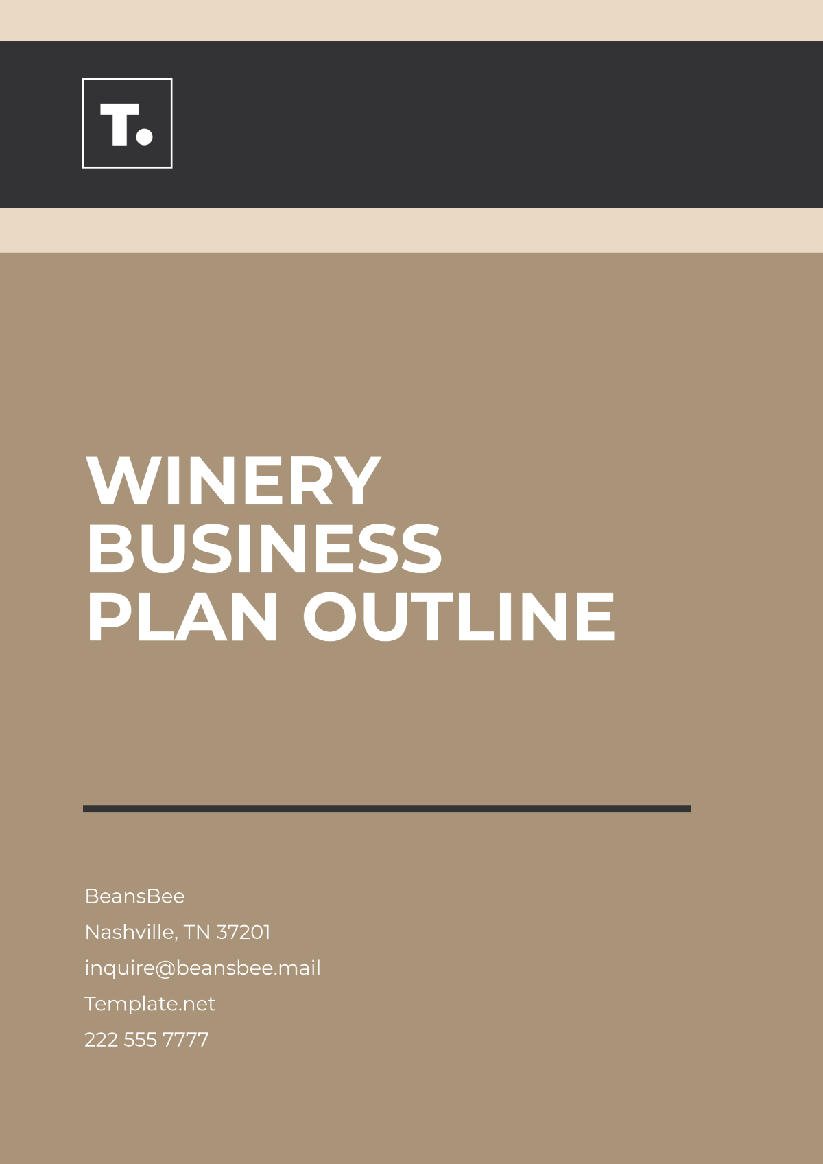 Free Winery Business Plan Outline Template