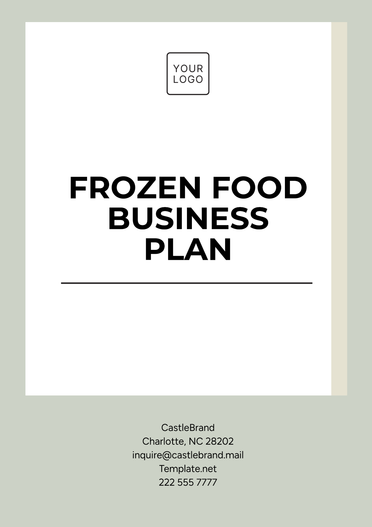 Free Frozen Food Business Plan Template