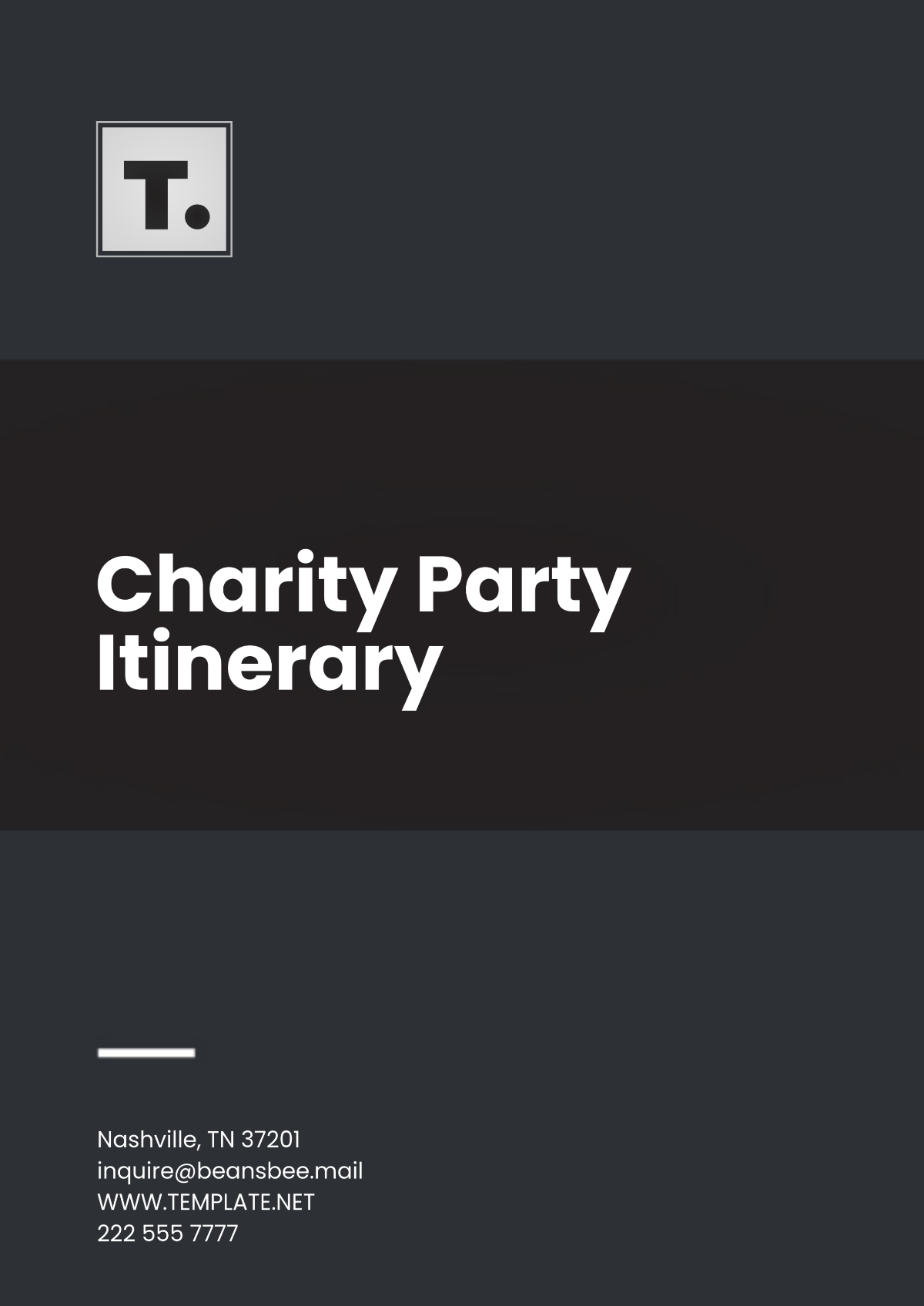 Charity Party Itinerary Template - Edit Online & Download