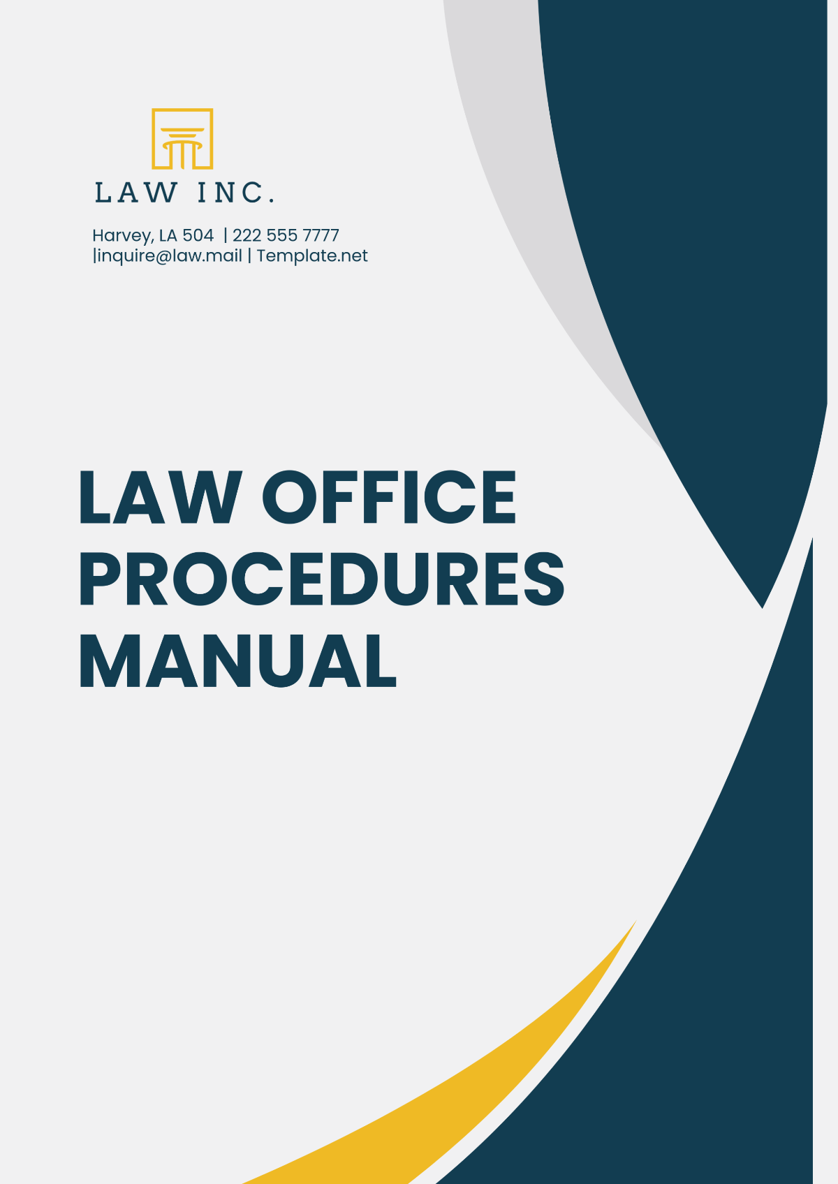 Law Office Procedures Manual Template - Edit Online & Download