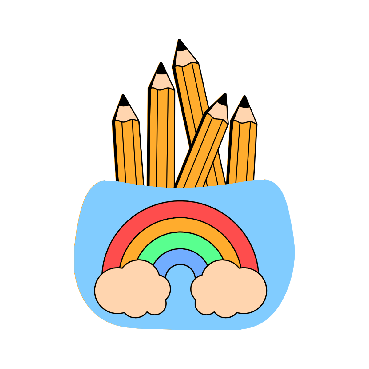 School Pencil Clipart - Edit Online | Template.net