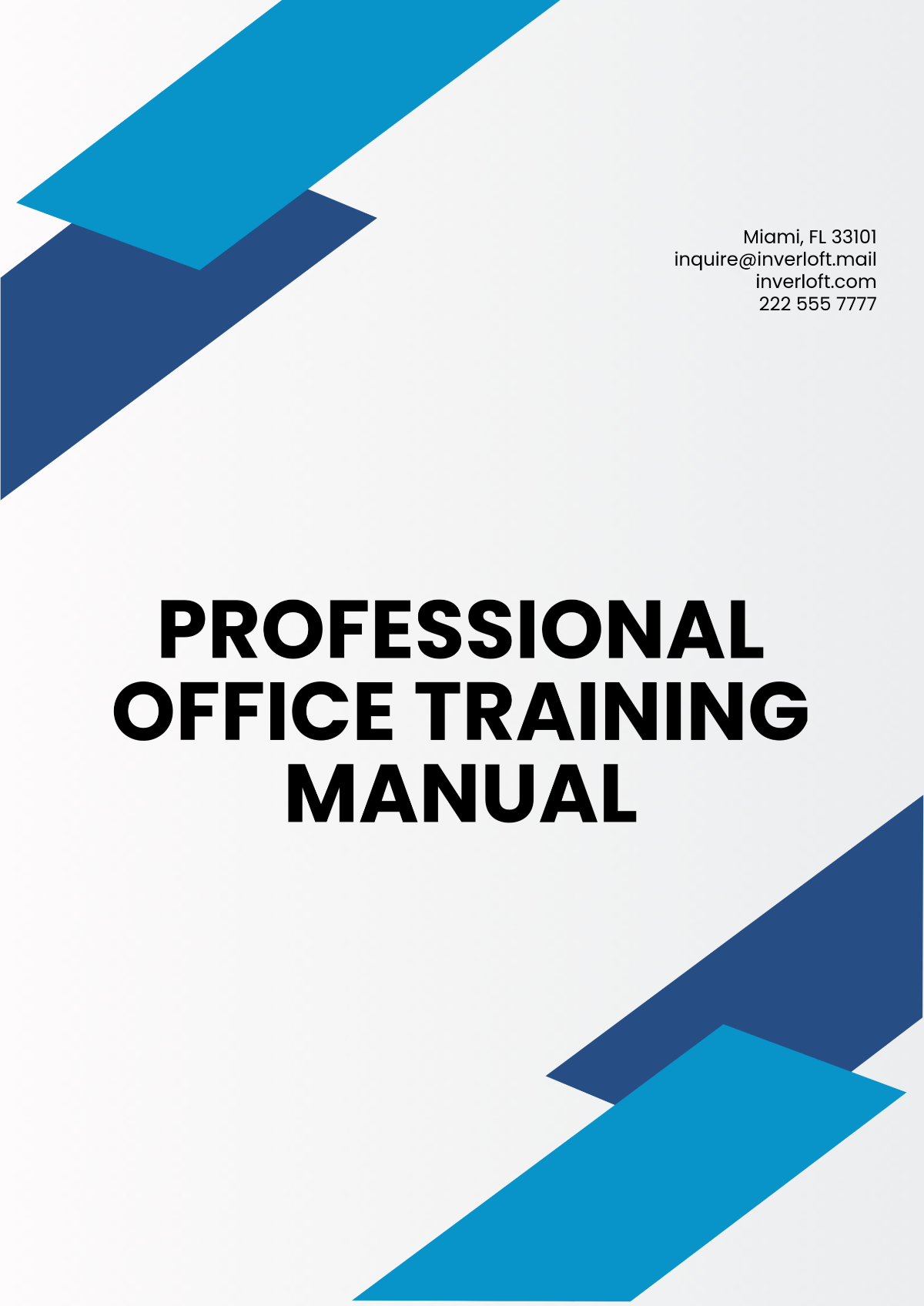 Professional Office Training Manual Template - Edit Online & Download