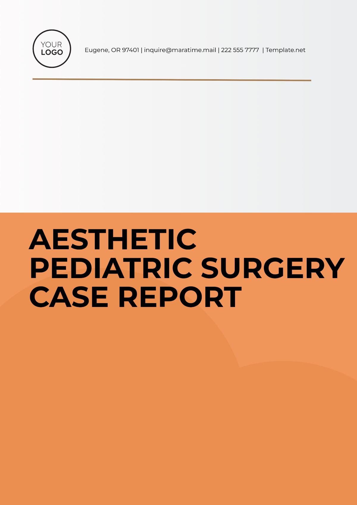 Aesthetic Pediatric Surgery Case Report Template - Edit Online & Download