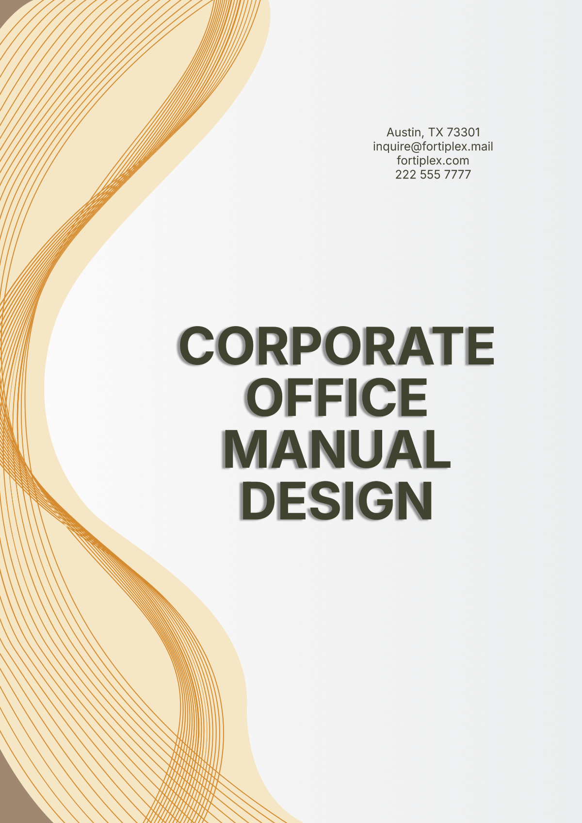 Corporate Office Manual Design Template - Edit Online & Download