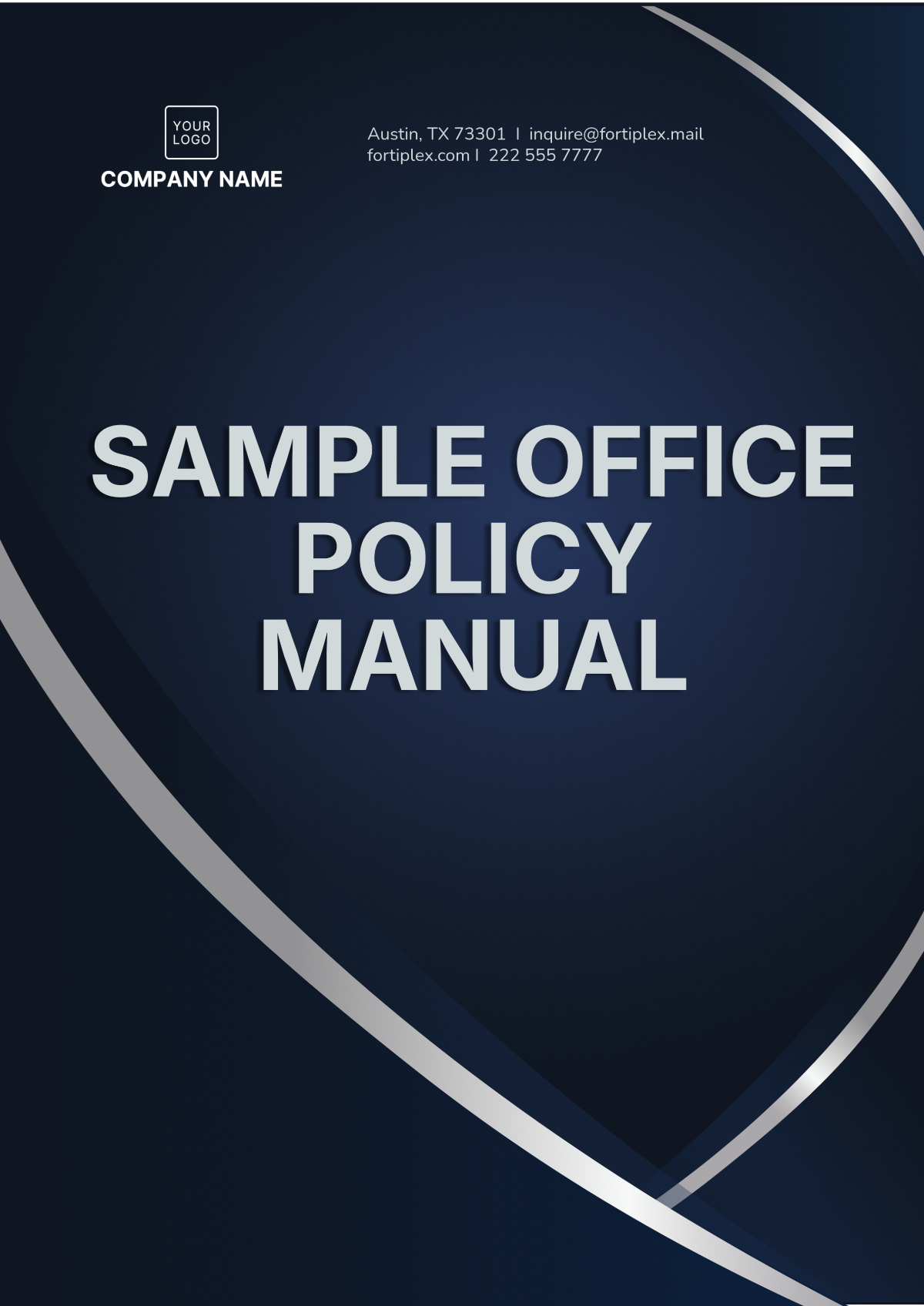 Sample Office Policy Manual Template - Edit Online & Download