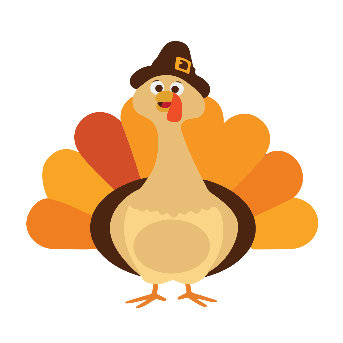 Happy Turkey Clipart