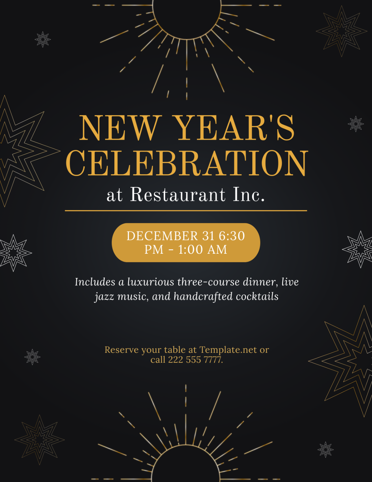 Elegant New Year Flyer