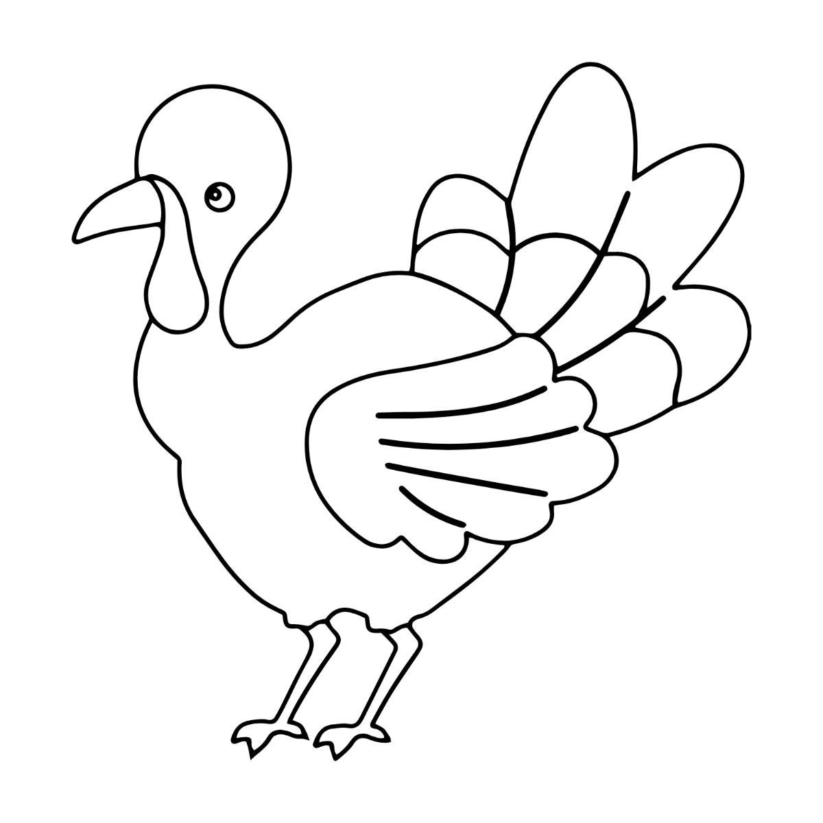 Outline Turkey Clipart