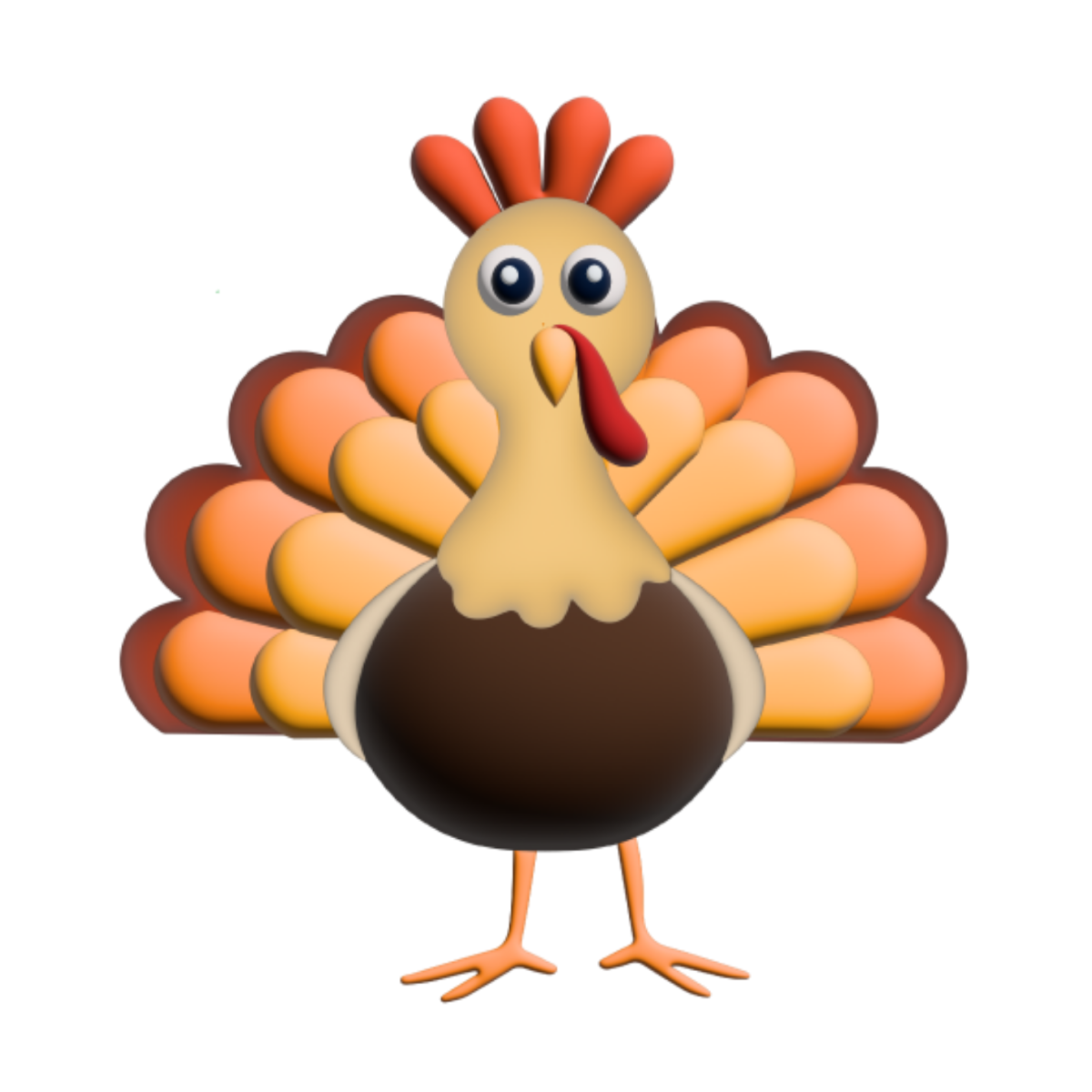 3D Turkey Clipart