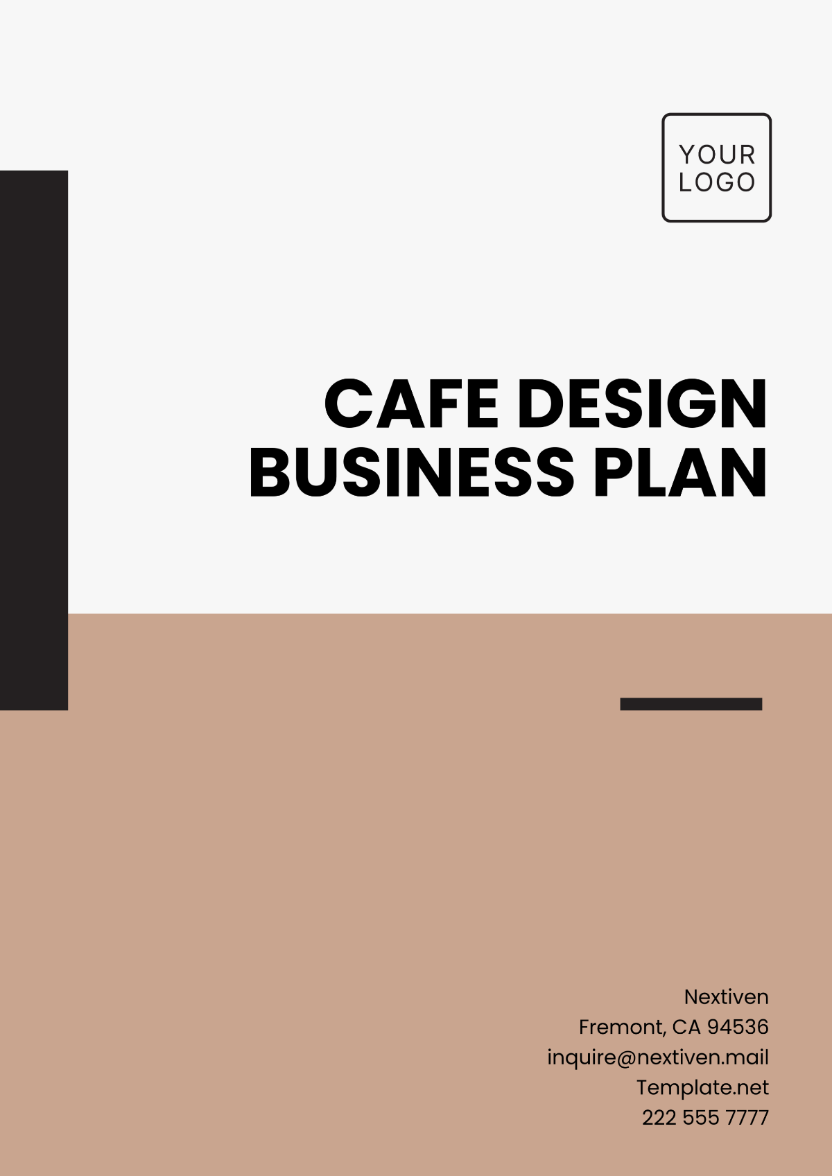 Café Design Business Plan Template - Edit Online & Download