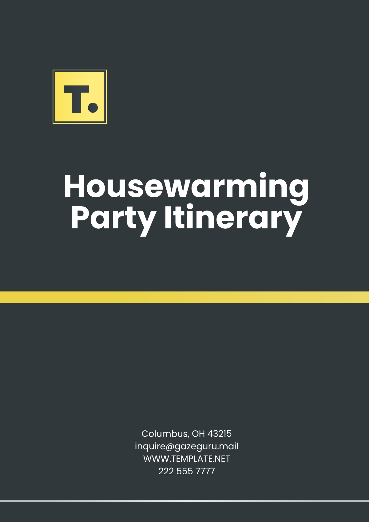 Housewarming Party Itinerary Template - Edit Online & Download