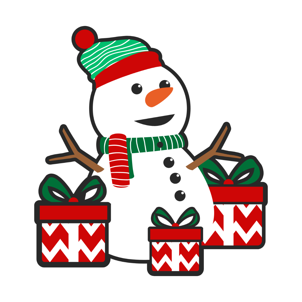 Holiday Snowman Clipart - Edit Online | Template.net