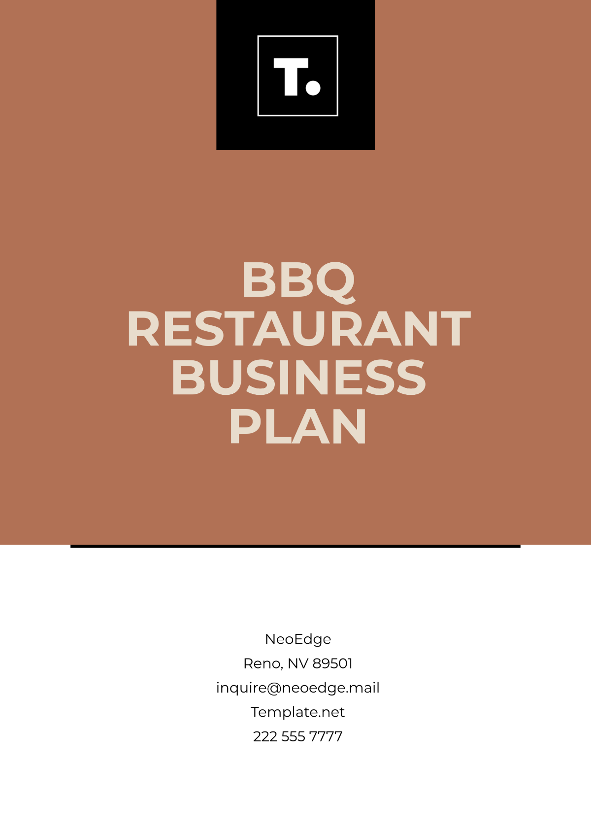 BBQ Restaurant Business Plan Template - Edit Online & Download