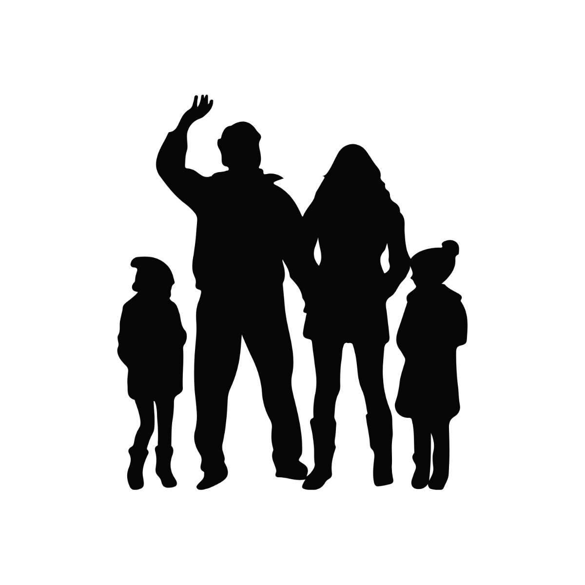 Silhouette Family Clipart