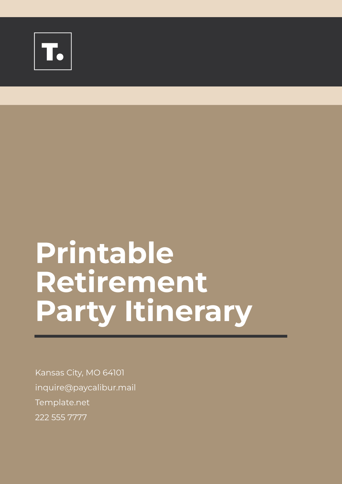 Printable Retirement Party Itinerary Template - Edit Online & Download