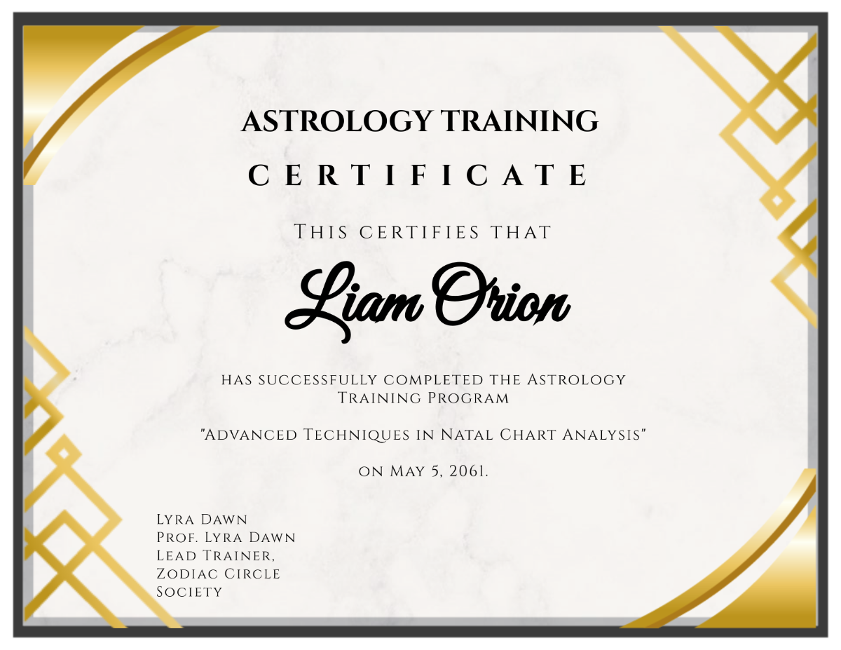 Astrology Training Certificate Template - Edit Online & Download