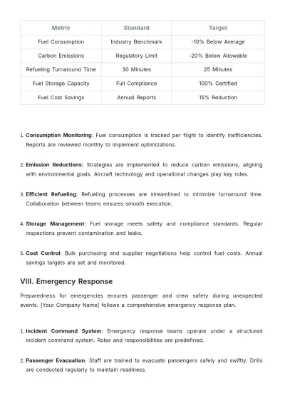Free Airline Airport Operations Guide Template to Edit Online