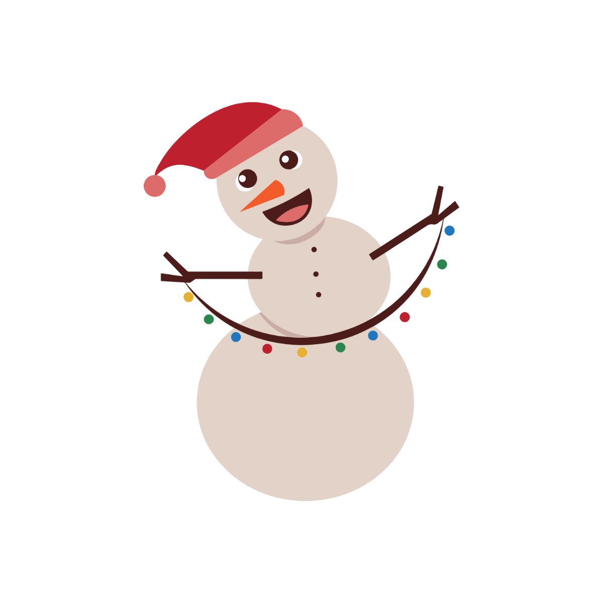 Free Funny Snowman Clipart Template - Edit Online & Download