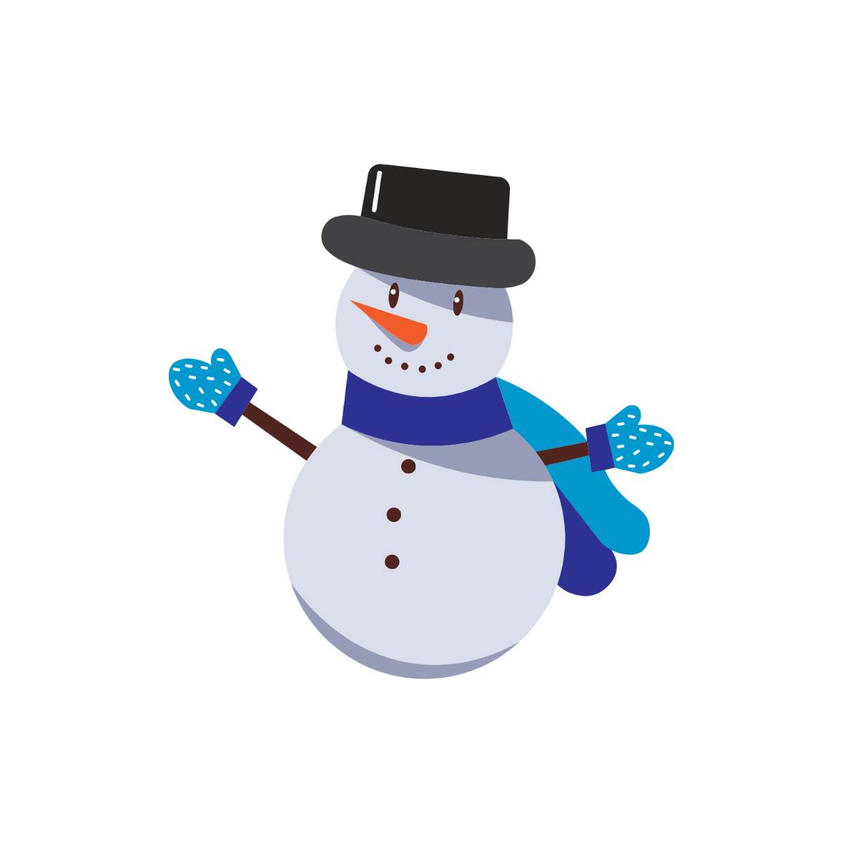 Free Frosty Snowman Clipart Template - Edit Online & Download