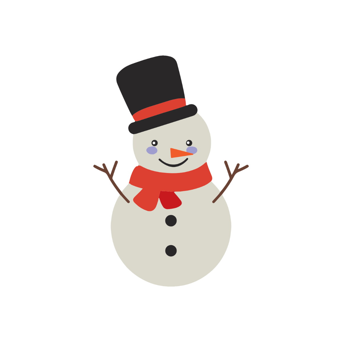 Free Winter Snowman Clipart Template - Edit Online & Download