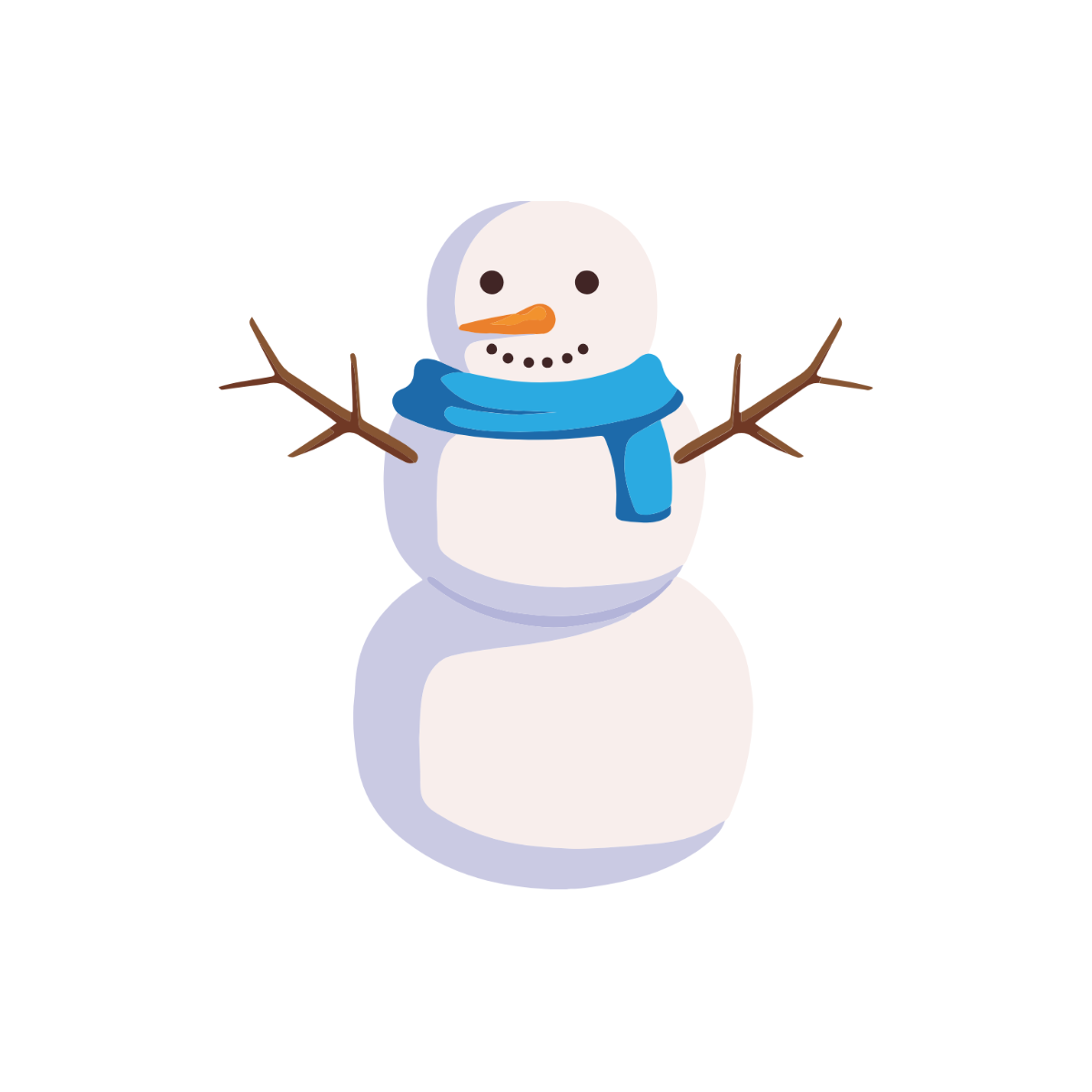 Free Snowman with Scarf Clipart Template - Edit Online & Download