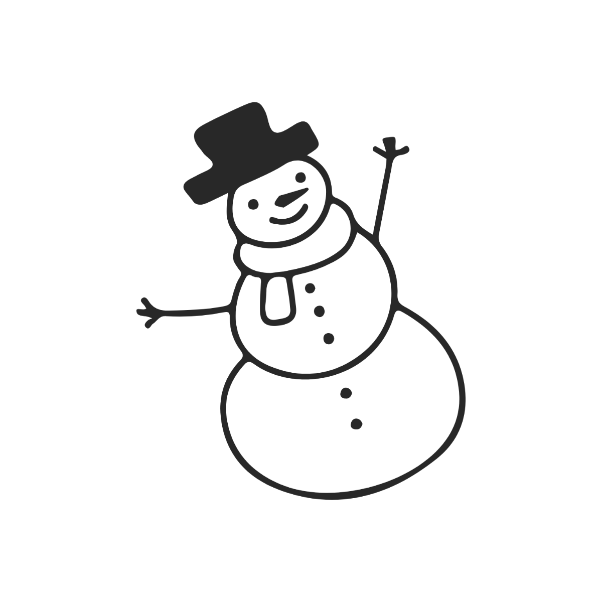 Free Doodle Snowman Clipart Template - Edit Online & Download