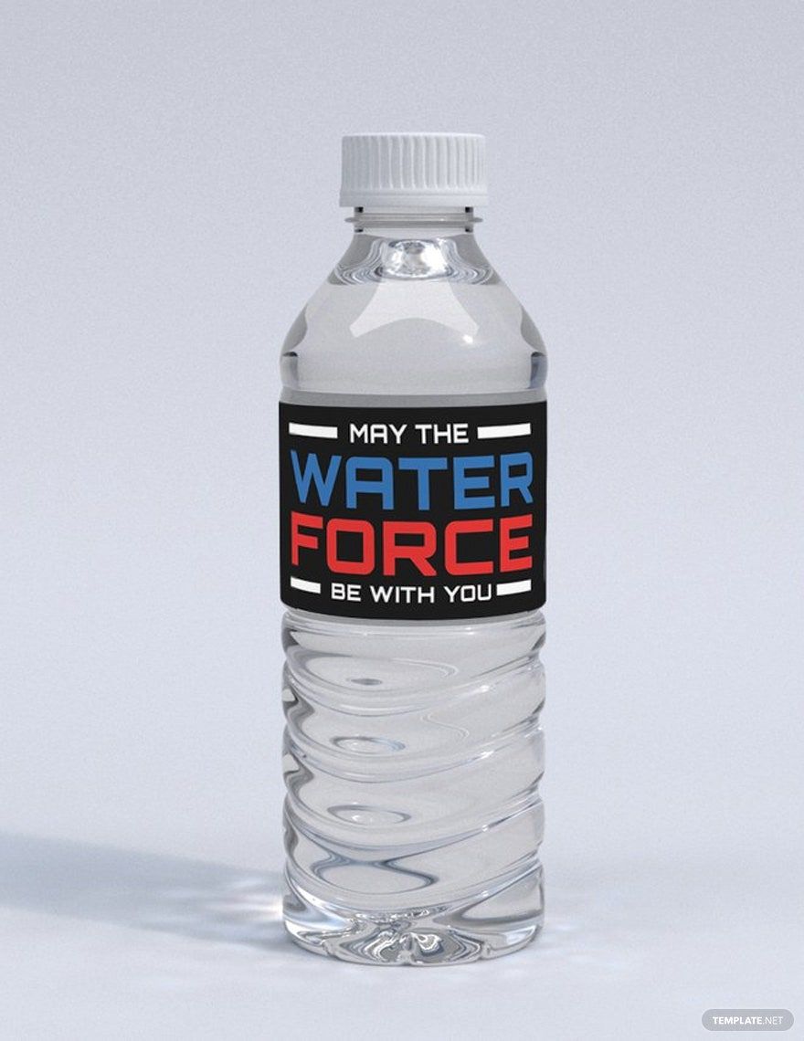 Star Wars Water Bottle Label Template