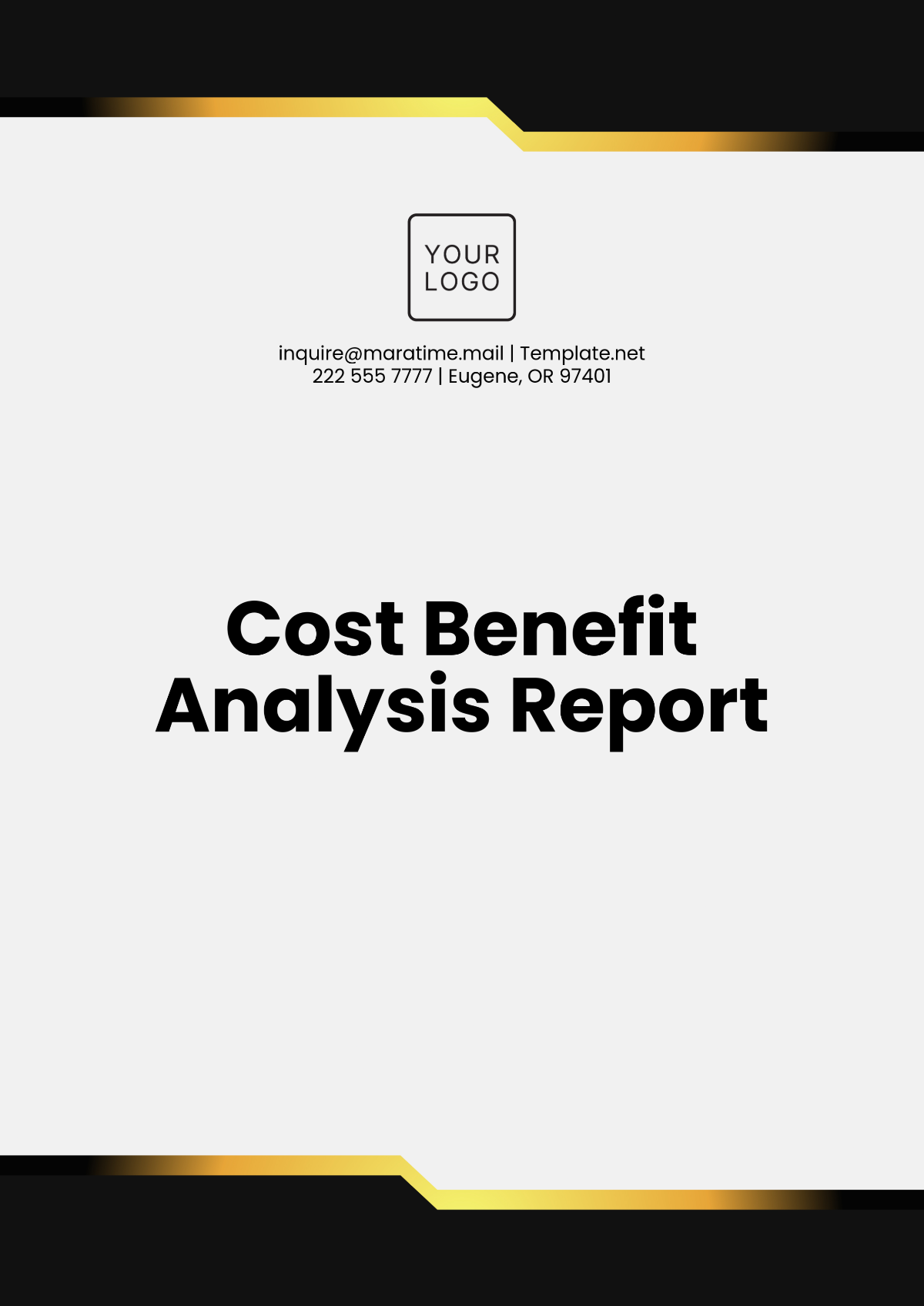 Free Cost Benefit Analysis Report Template