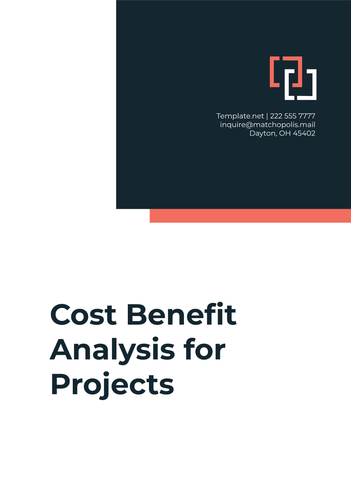 Free Cost Benefit Analysis for Projects Template