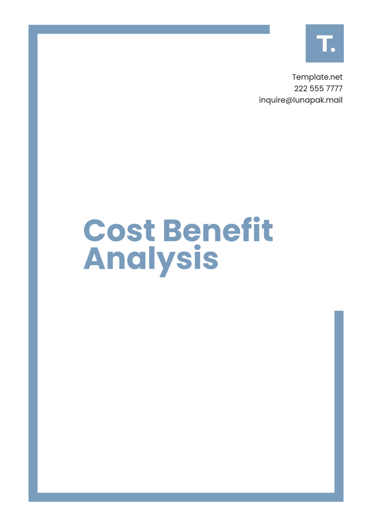 Free Simple Cost Benefit Analysis Template