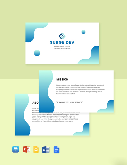 Software Development Company Profile Template Google Docs Google 